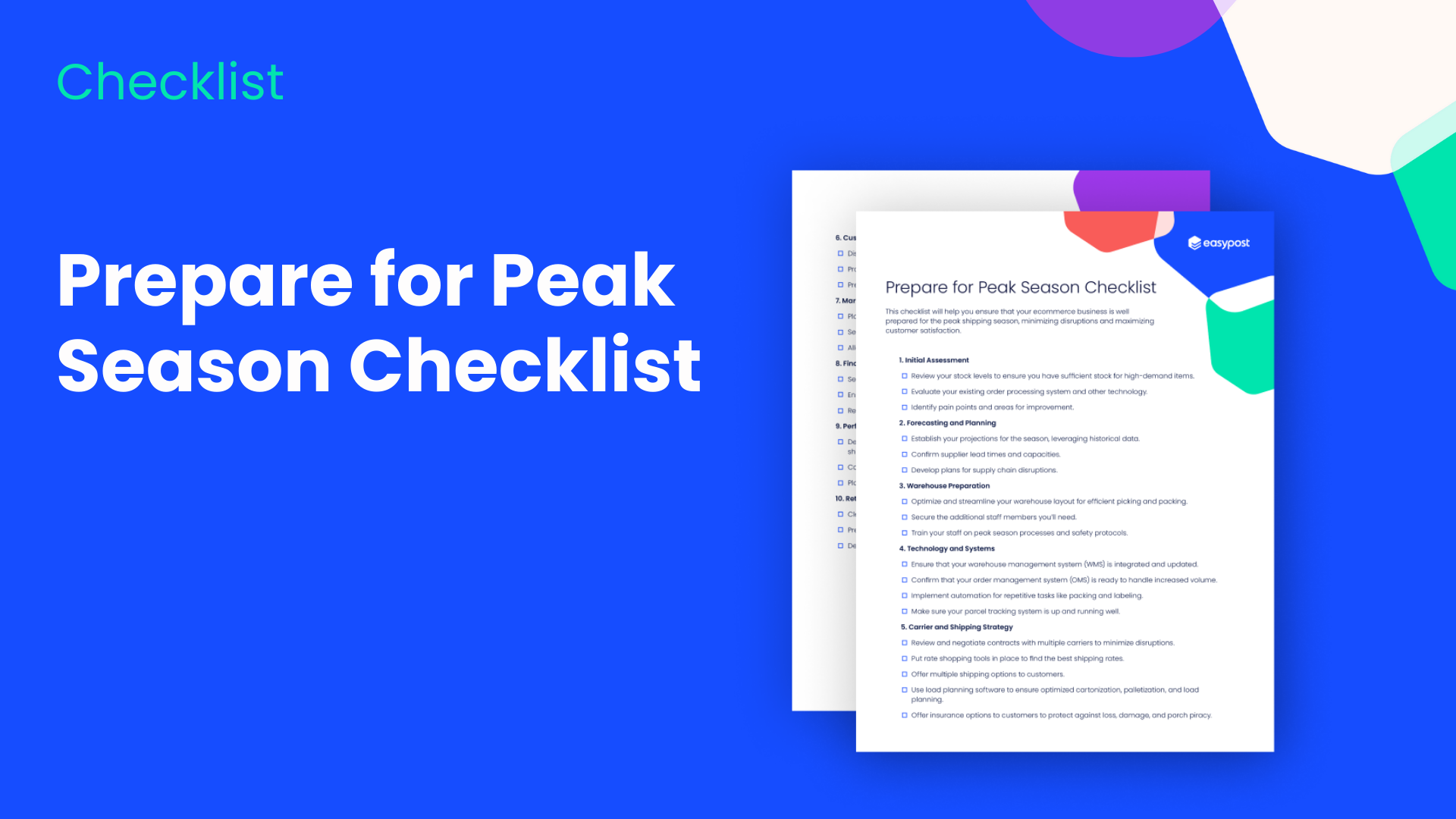 Peak Season Checklist